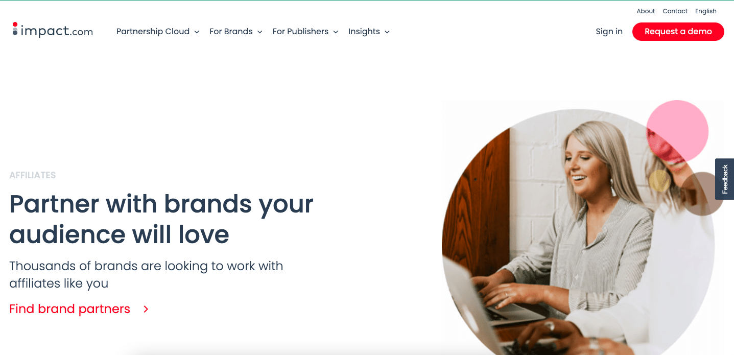 Chương trình liên kết Impact.com Tất cả trong một để quản lý và phát triển chương trình tiếp thị liên kết