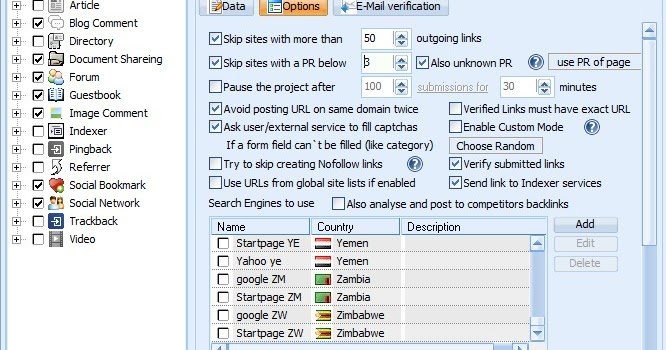 GSA Search Engine Ranker Phần mềm SEO Backlink tự động